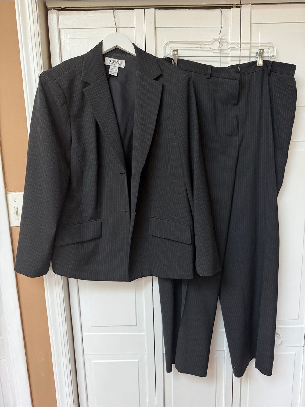 Alfani Charcoal Pinstripe Suit Jacket & Pants